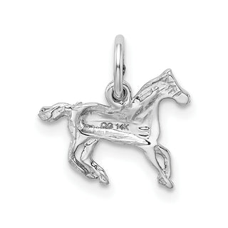 14k White Gold Horse Charm YC325
