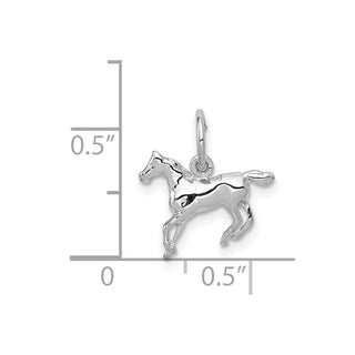 14k White Gold Horse Charm YC325