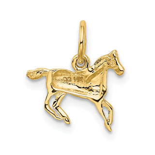 14k Yellow Gold Polished Horse Charm