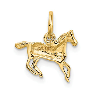 14k Yellow Gold Polished Horse Charm