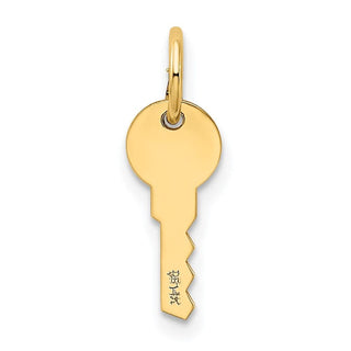 14k Yellow Gold Polished Key Charm YC453
