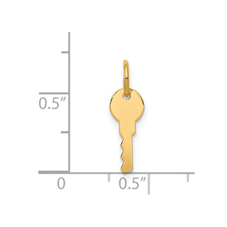 14k Yellow Gold Polished Key Charm YC453