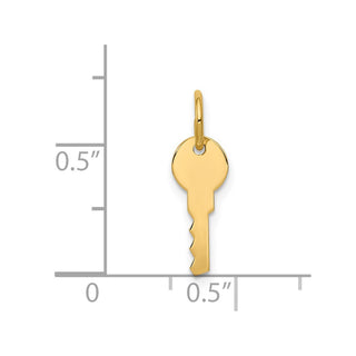 14k Yellow Gold Polished Key Charm YC453