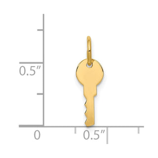 14k Yellow Gold Polished Key Charm YC453