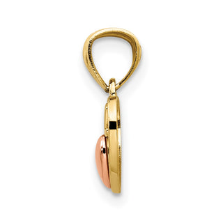 14k Yellow Gold Two-Tone Mini I Love U Pendant