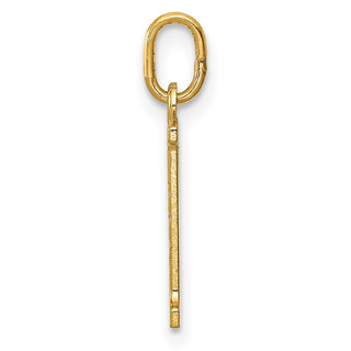 14k Yellow Gold Diamond-Cut 21 Pendant