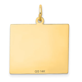 14k Yellow Gold Sunday The First Day Calendar Pendant