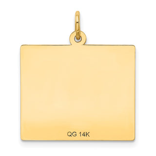 14k Yellow Gold Wednesday The First Day Calendar Pendant