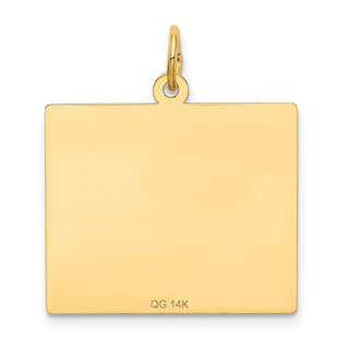 14k Yellow Gold Saturday The First Day Calendar Pendant