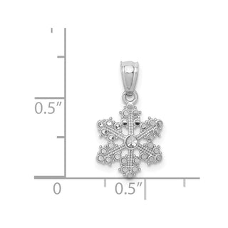 14k White Gold Snowflake Pendant YC495
