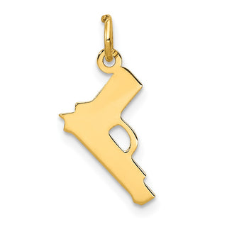 14k Yellow Gold Pistol Charm