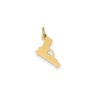 14k Yellow Gold Pistol Charm