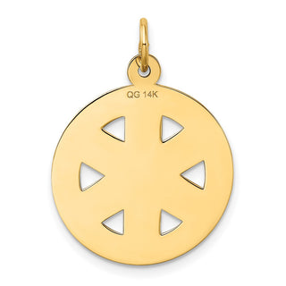 14k Yellow Gold Medium Paramedic Medical Pendant