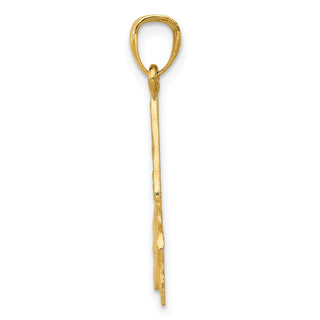 14k Yellow Gold Hummingbird Pendant YC597