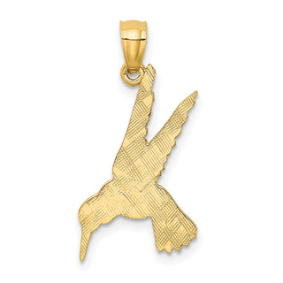 14k Yellow Gold Hummingbird Pendant YC597