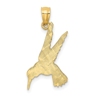 14k Yellow Gold Hummingbird Pendant YC597
