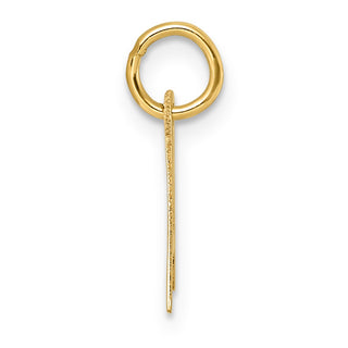 14k Yellow Gold Small Slanted Block Initial A Charm