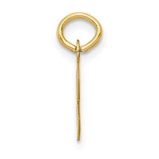 14k Yellow Gold Small Slanted Block Initial B Charm