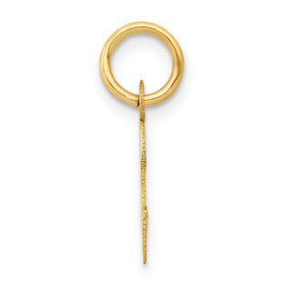 14k Yellow Gold Small Slanted Block Initial C Charm