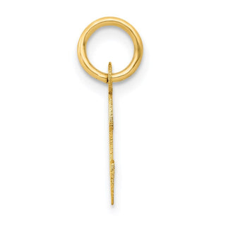 14k Yellow Gold Small Slanted Block Initial C Charm