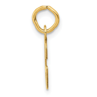 14k Yellow Gold Small Slanted Block Initial G Charm