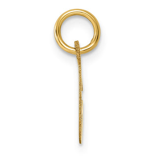 14k Yellow Gold Small Slanted Block Initial G Charm