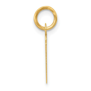 14k Yellow Gold Small Slanted Block Initial M Charm