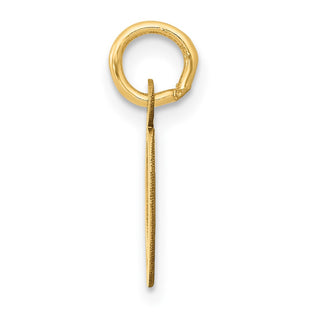 14k Yellow Gold Small Slanted Block Initial O Charm