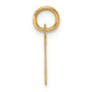 14k Yellow Gold Small Slanted Block Letter Z Initial Charm