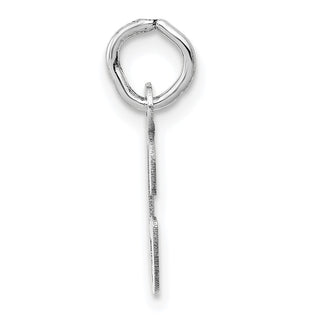 14K White Gold Small Slanted Block Initial G Charm