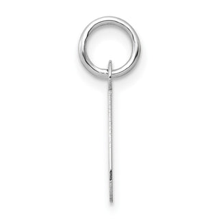 14K White Gold Small Slanted Block Initial J Charm