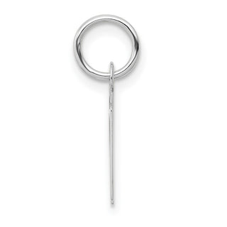 14K White Gold Small Slanted Block Initial N Charm