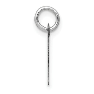 14K White Gold Small Slanted Block Initial R Charm
