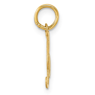 14k Yellow Gold Small Fancy Script Initial B Charm