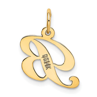 14k Yellow Gold Small Fancy Script Initial B Charm