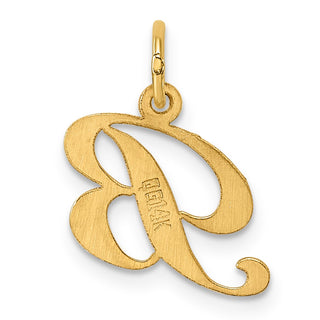 14k Yellow Gold Small Fancy Script Initial B Charm
