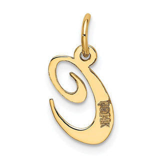 14k Yellow Gold Small Fancy Script Initial C Charm