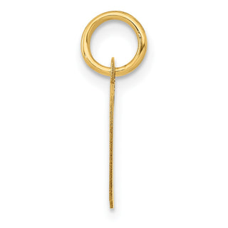 14k Yellow Gold Small Fancy Script Initial D Charm