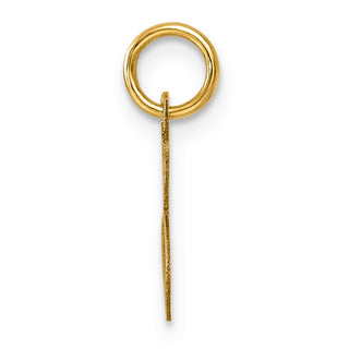14k Yellow Gold Small Fancy Script Initial E Charm