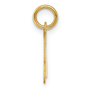 14k Yellow Gold Small Fancy Script Initial H Charm