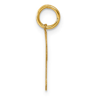 14k Yellow Gold Small Fancy Script Initial J Charm