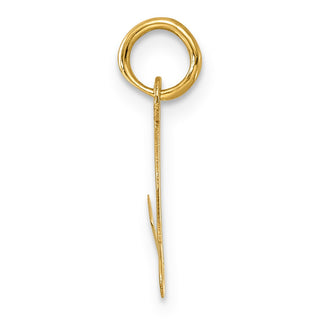 14k Yellow Gold Small Fancy Script Initial L Charm