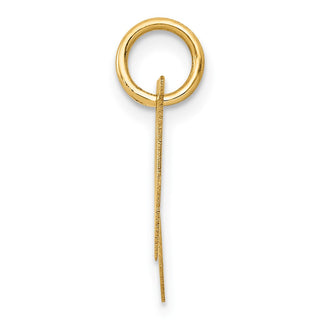 14k Yellow Gold Small Fancy Script Initial N Charm