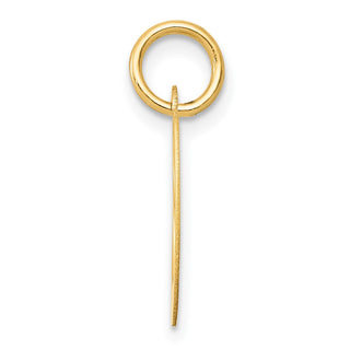 14k Yellow Gold Small Fancy Script Initial O Charm