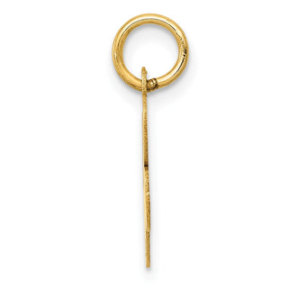 14k Yellow Gold Small Fancy Script Initial R Charm