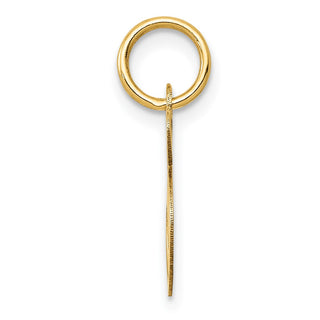 14k Yellow Gold Small Fancy Script Initial S Charm