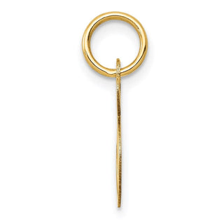14k Yellow Gold Small Fancy Script Initial S Charm