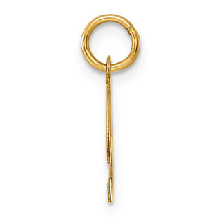 14k Yellow Gold Small Fancy Script Initial T Charm