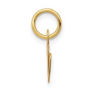 14k Yellow Gold Small Fancy Script Initial V Charm