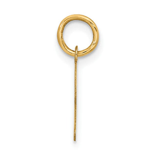 14K Yellow Gold Small Fancy Script Letter Z Initial Charm